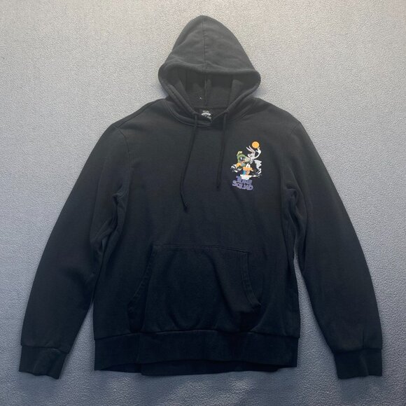 Vintage Space Jam Tune Squad Long-Sleeve Graphic Hoodie Black Unisex Size Large - Picture 9 of 9